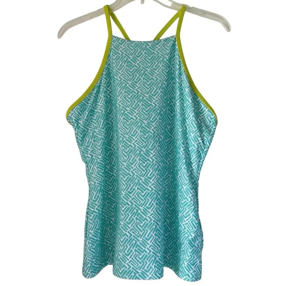Helen Jon Racerback Tankini Top Womens Size XL Stretch Resort Travel Swimsuit